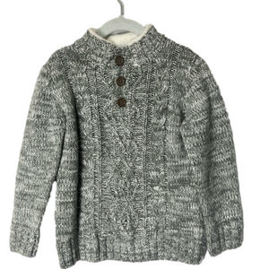 Boys Little Lad button gray sweater with soft comfy collar size‎ 4T super cute